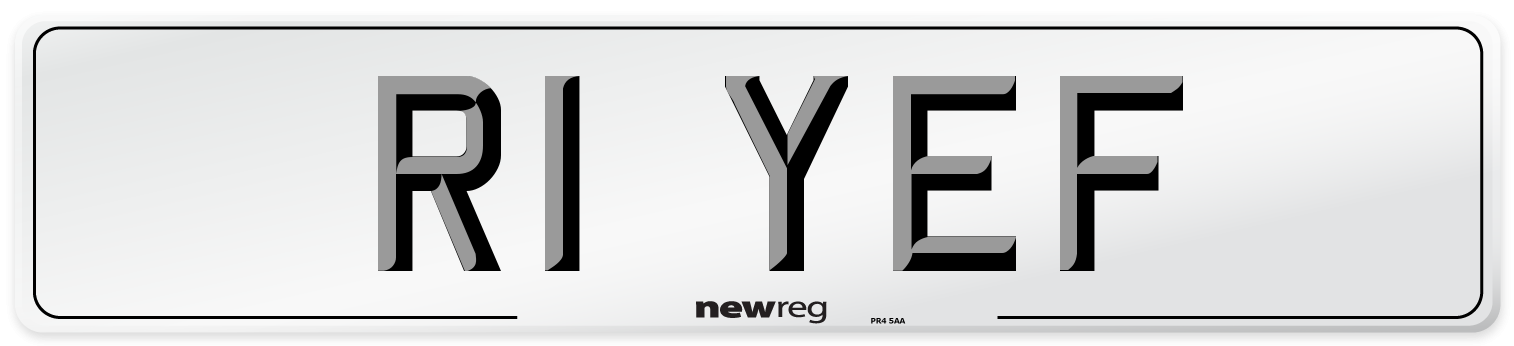 R1 YEF Number Plate from New Reg